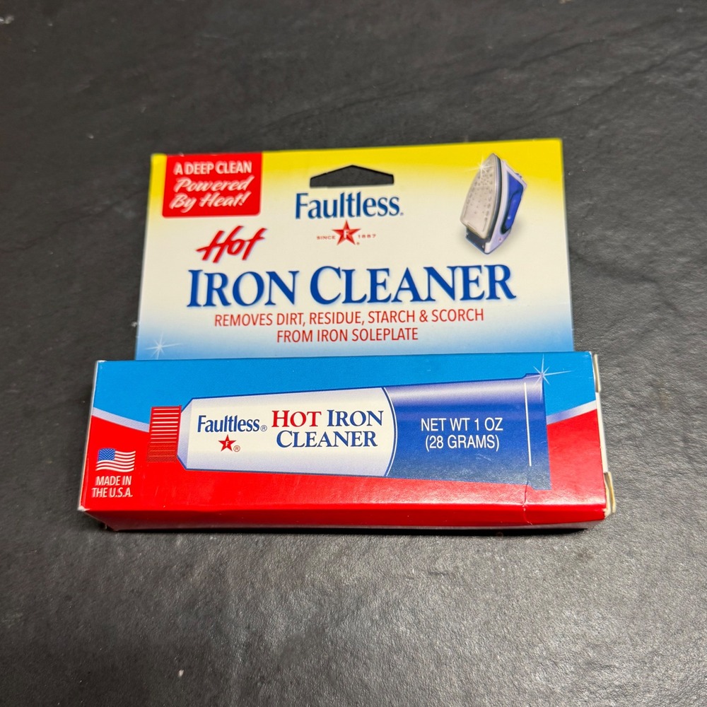Sealed Faultless Hot Iron Cleaner Soleplate Residue Remover 1oz Tube Made in USA